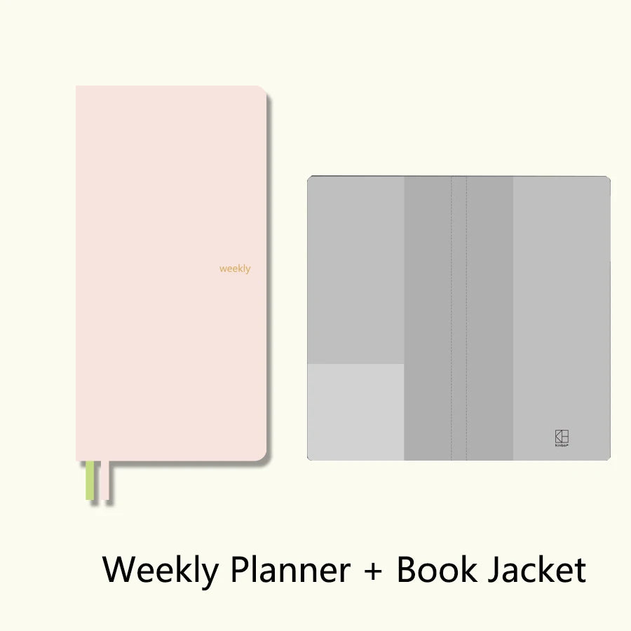 Kinbor 2025 Weekly Plan Book Two Pages A week Schedule Book Self Disciplined Punch Book Efficiency Manual Daily Time Management