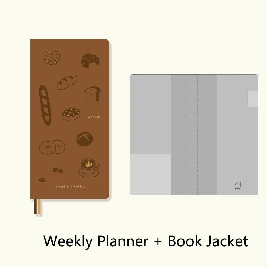 Kinbor 2025 Weekly Plan Book Two Pages A week Schedule Book Self Disciplined Punch Book Efficiency Manual Daily Time Management