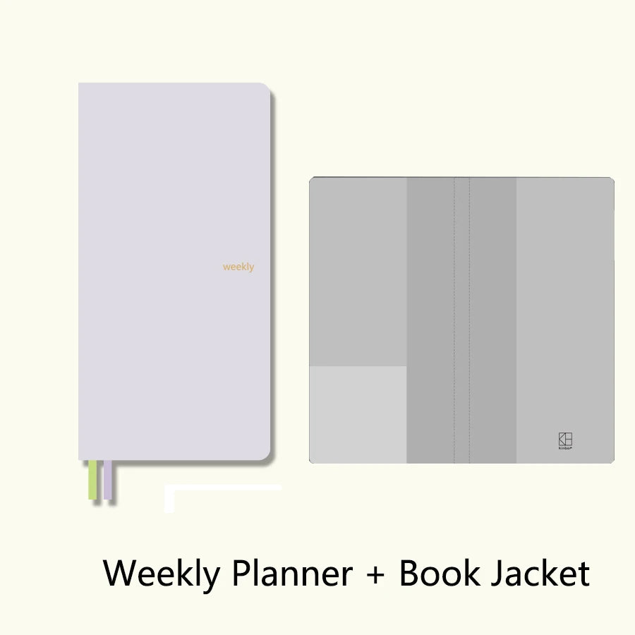 Kinbor 2025 Weekly Plan Book Two Pages A week Schedule Book Self Disciplined Punch Book Efficiency Manual Daily Time Management
