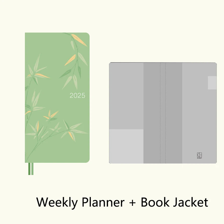 Kinbor 2025 Weekly Plan Book Two Pages A week Schedule Book Self Disciplined Punch Book Efficiency Manual Daily Time Management
