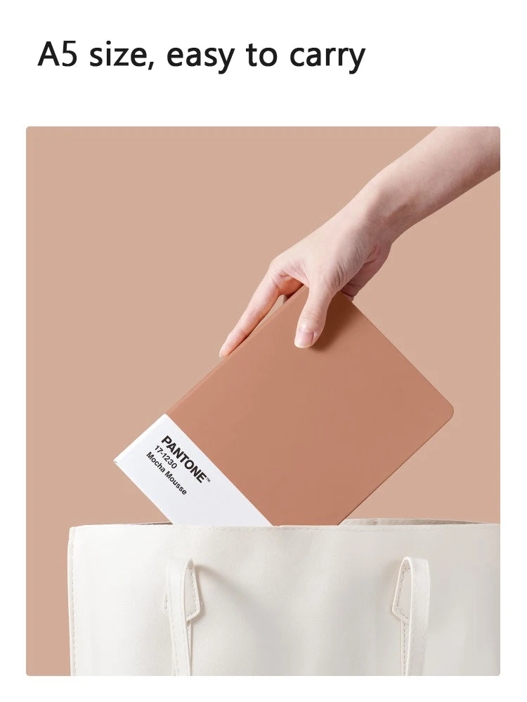 KACO x PANTONE Notebook Gel Pen Set HighValue 2025 Annual Mocha Mousse A5 Notepad First Heart Sign Pens Home Business Stationery