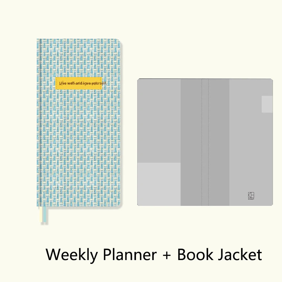 Kinbor 2025 Weekly Plan Book Two Pages A week Schedule Book Self Disciplined Punch Book Efficiency Manual Daily Time Management
