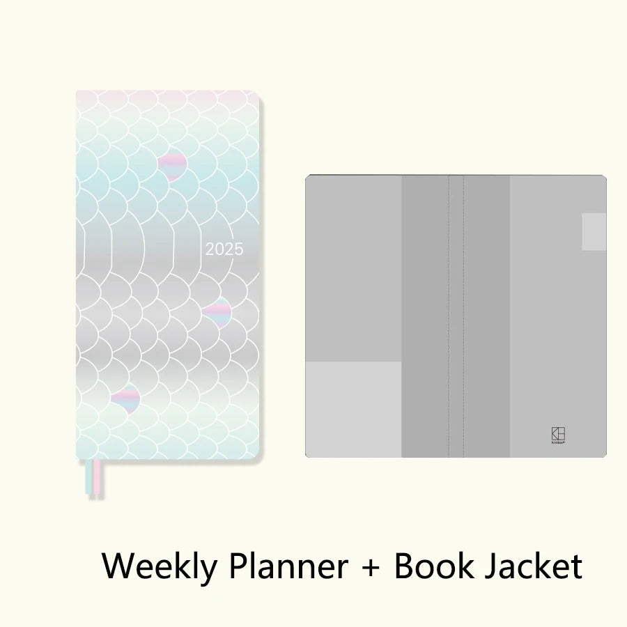 Kinbor 2025 Weekly Plan Book Two Pages A week Schedule Book Self Disciplined Punch Book Efficiency Manual Daily Time Management